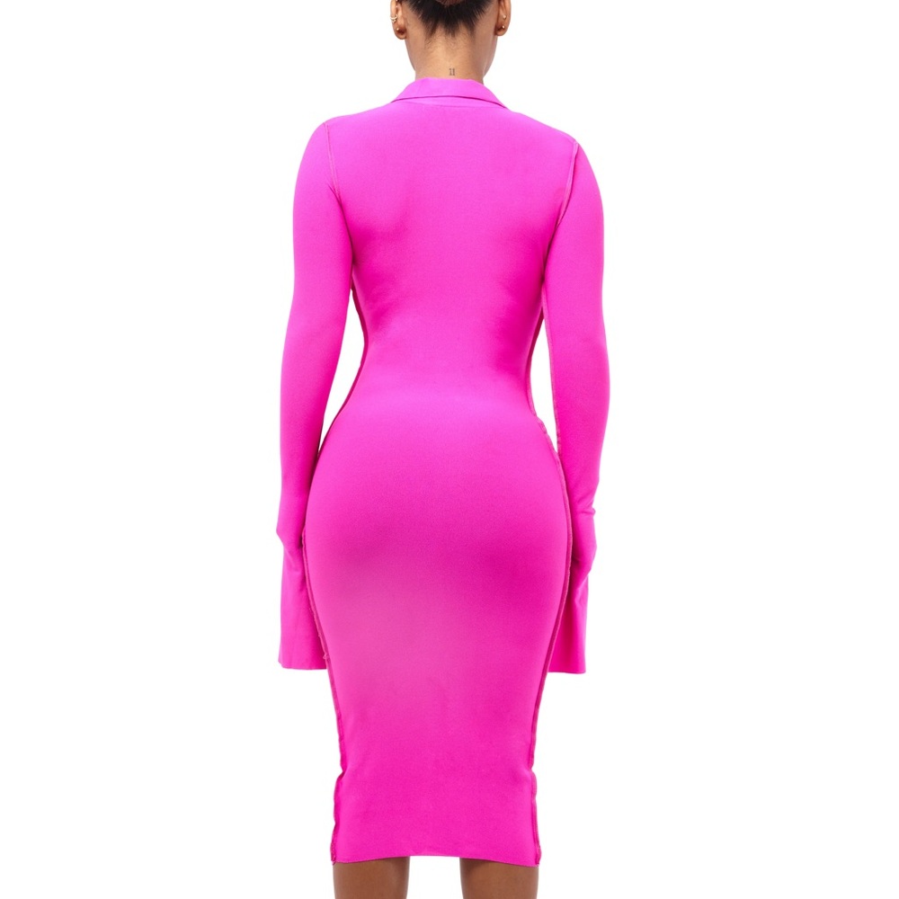 Coucoo Moorea Dress in Electric Rose - Picture 2 of 6